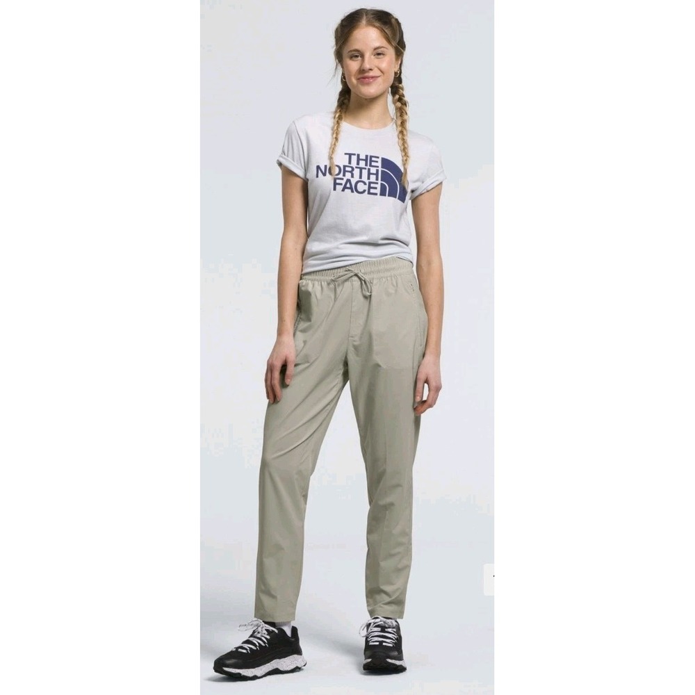NEW The North Face Women L Never Stop Wearing Ankle Pants Khaki Gray Hiking